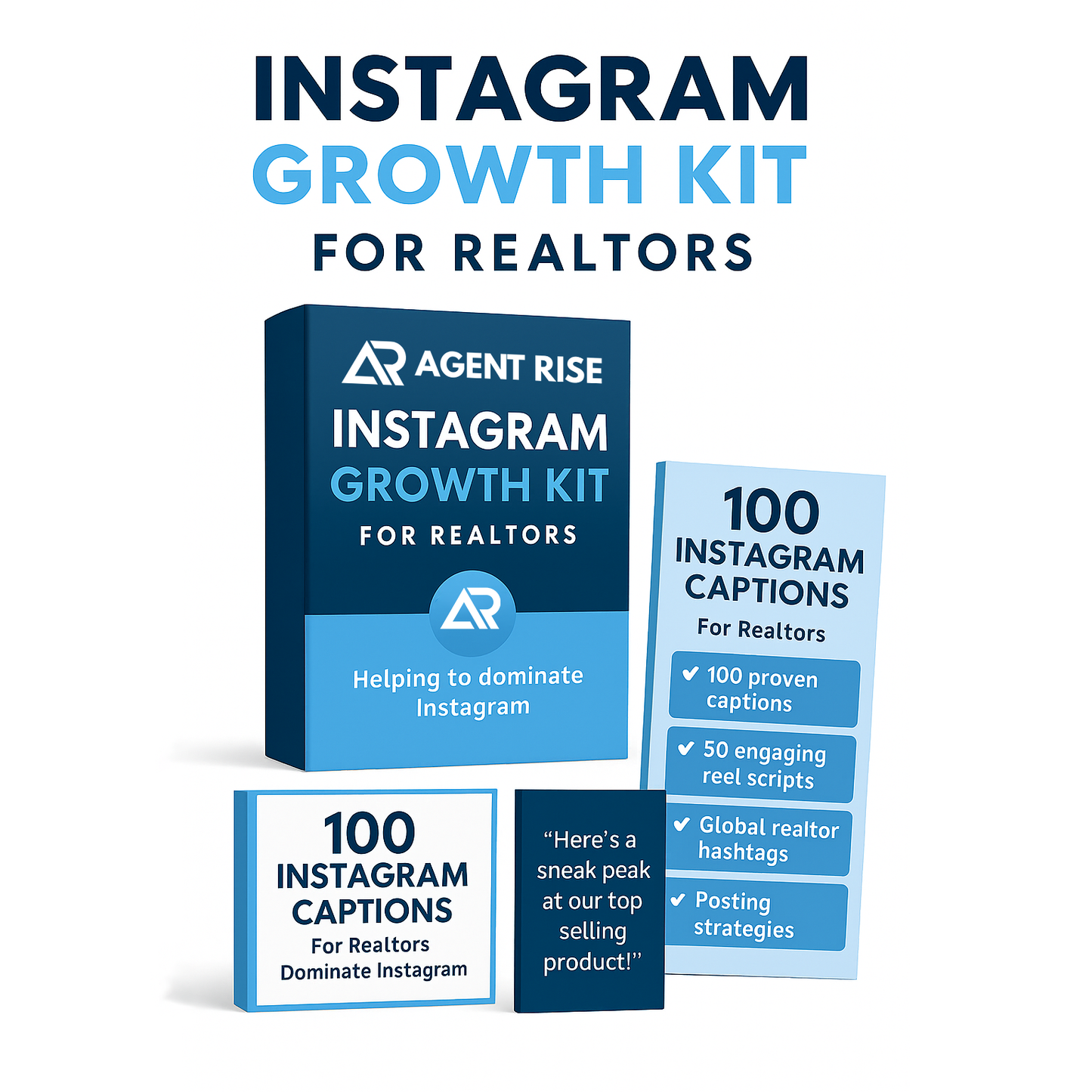 Instagram Growth Kit for Realtors by Agent Rise on a white background